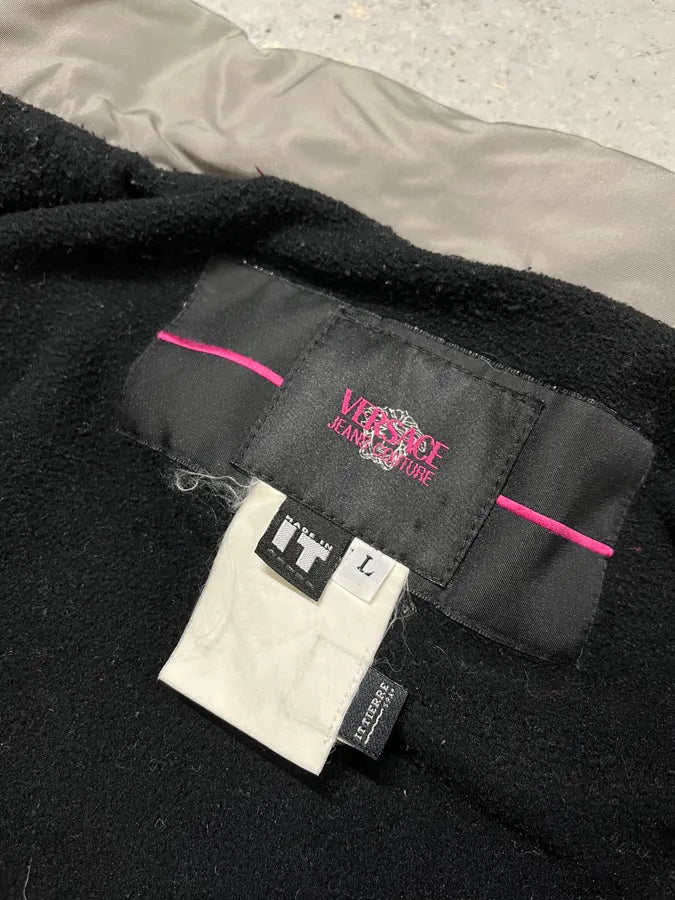 2000s Versace Grey Multi Zips Bomber Jacket CQHkUaT 9