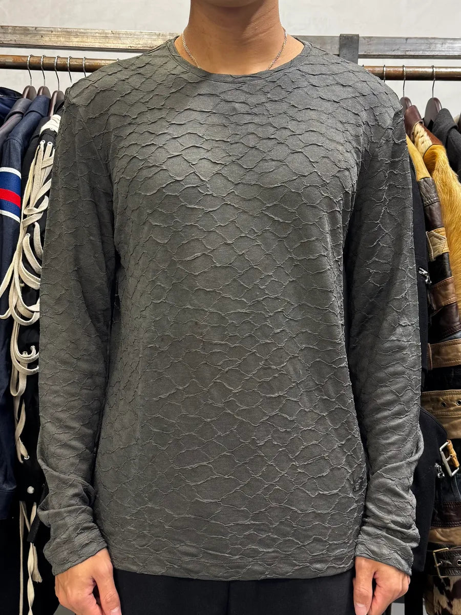 2000s Versace Grey Silk Earth Sweater mYMWaee 1