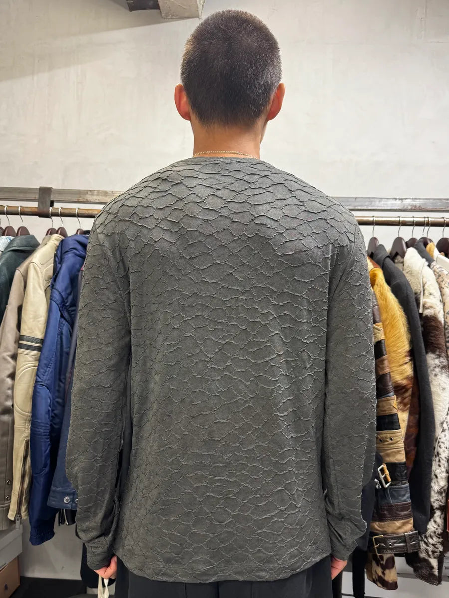 2000s Versace Grey Silk Earth Sweater mYMWaee 2