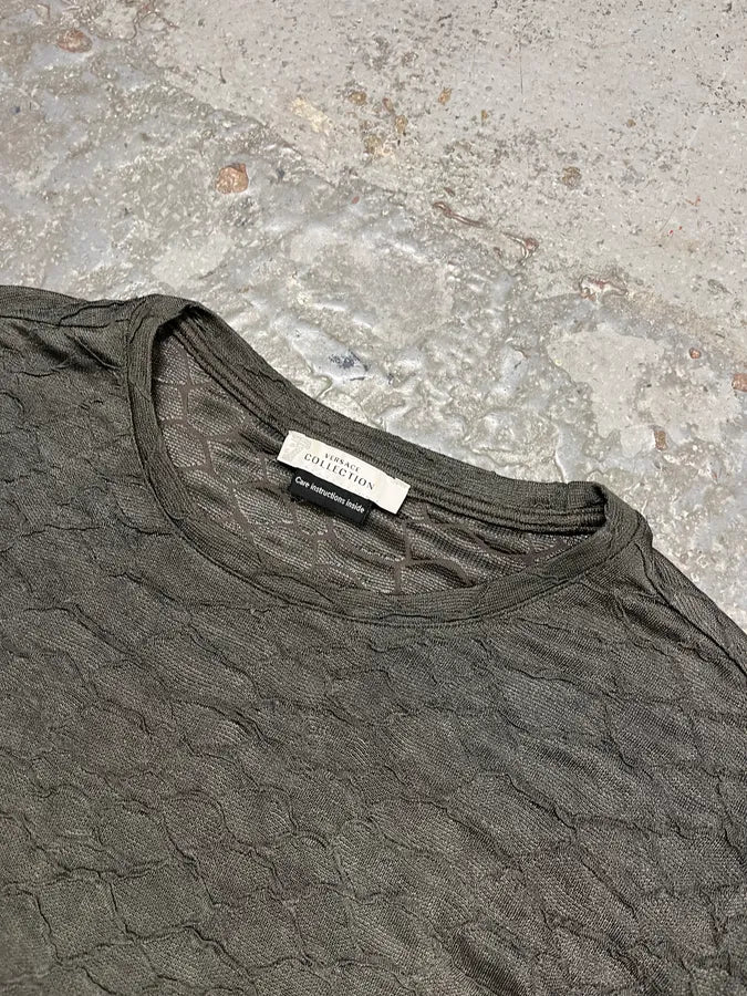 2000s Versace Grey Silk Earth Sweater mYMWaee 4