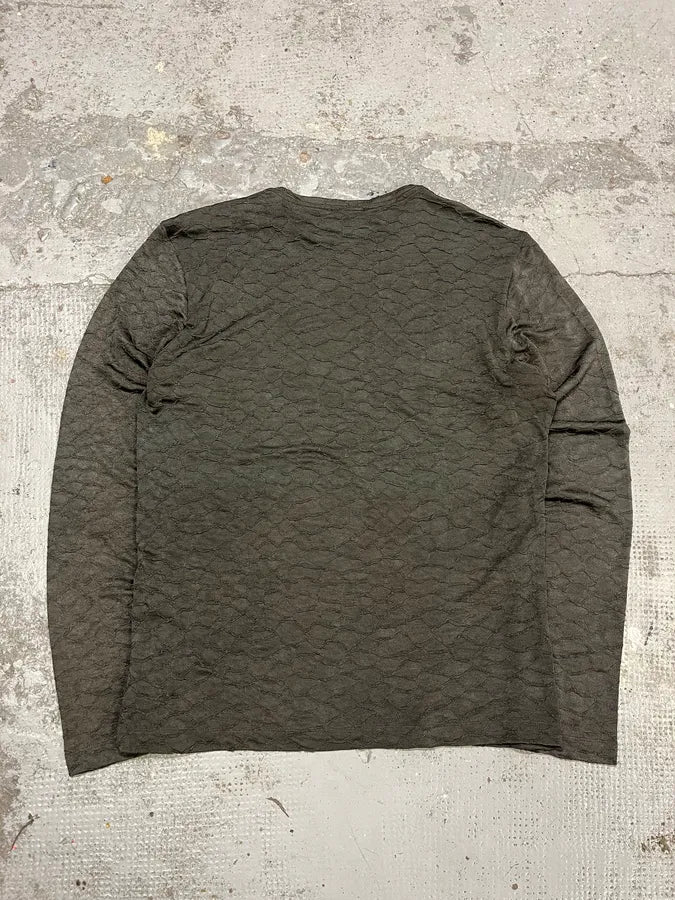 2000s Versace Grey Silk Earth Sweater mYMWaee 6