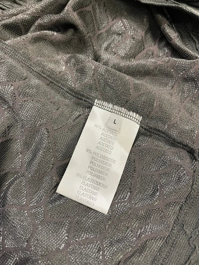 2000s Versace Grey Silk Earth Sweater mYMWaee 8
