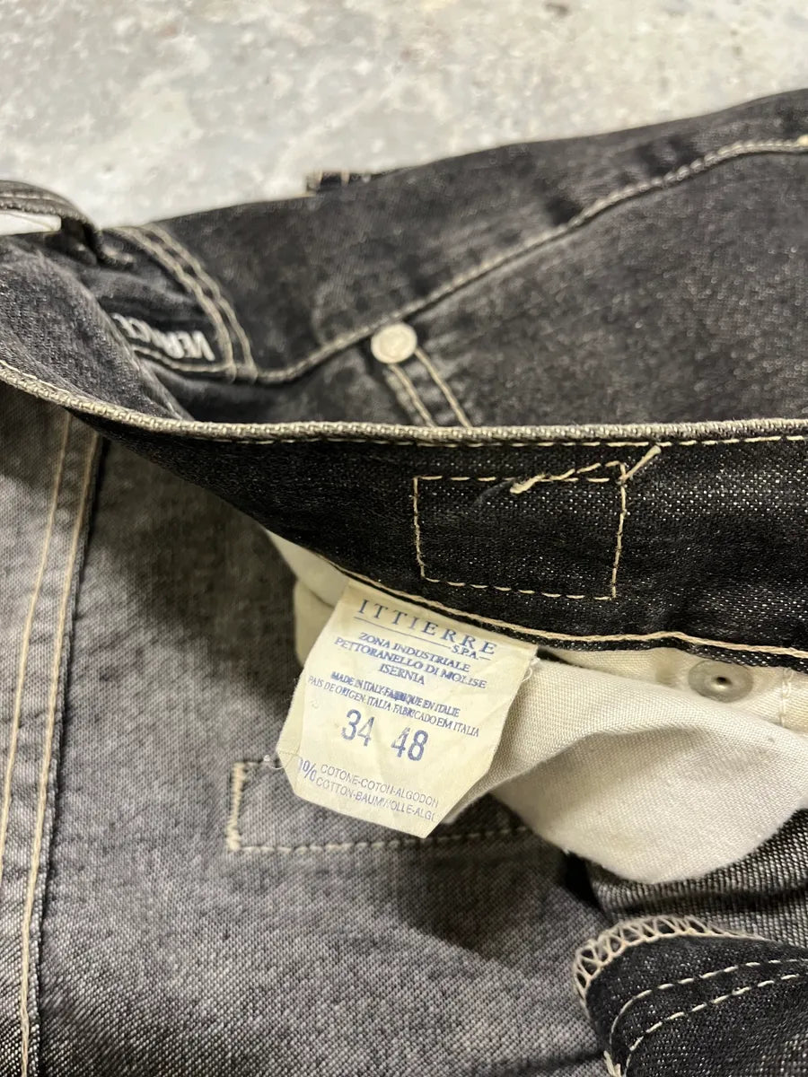 2000s Versace Grey Straight Denim Jeans JdONzlK 12