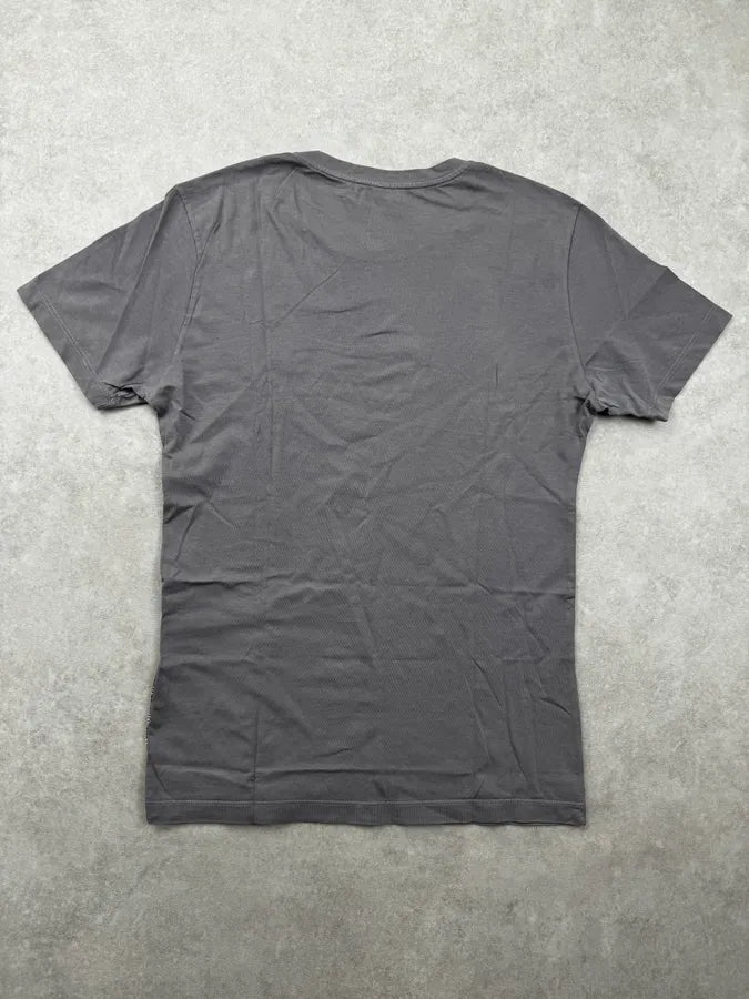 SS2015 Versace Grey Strass Pixelised Flower T-Shirt nSlKGNa 1