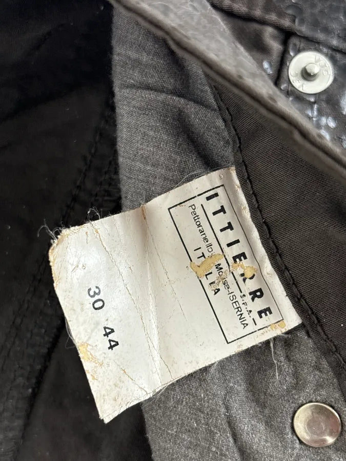 2000s Versace Leather Reptile Texture Pants FIXuXzE 10