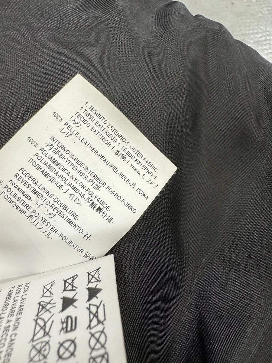 2000s Versace Padded Black Leather Jacket IVwGSGa 6