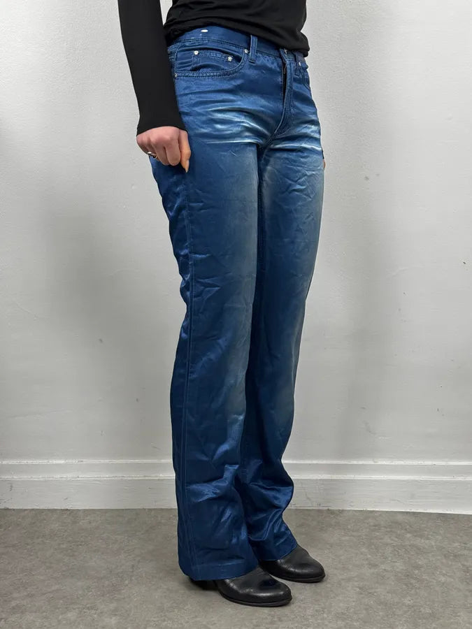 2000s Versace Royal Blue Faded Pants nReayIc 1