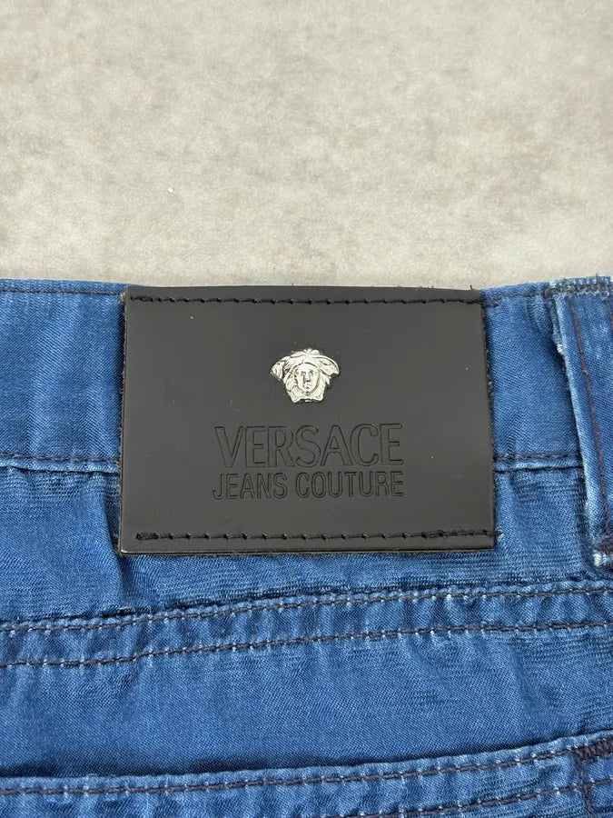 2000s Versace Royal Blue Faded Pants nReayIc 11