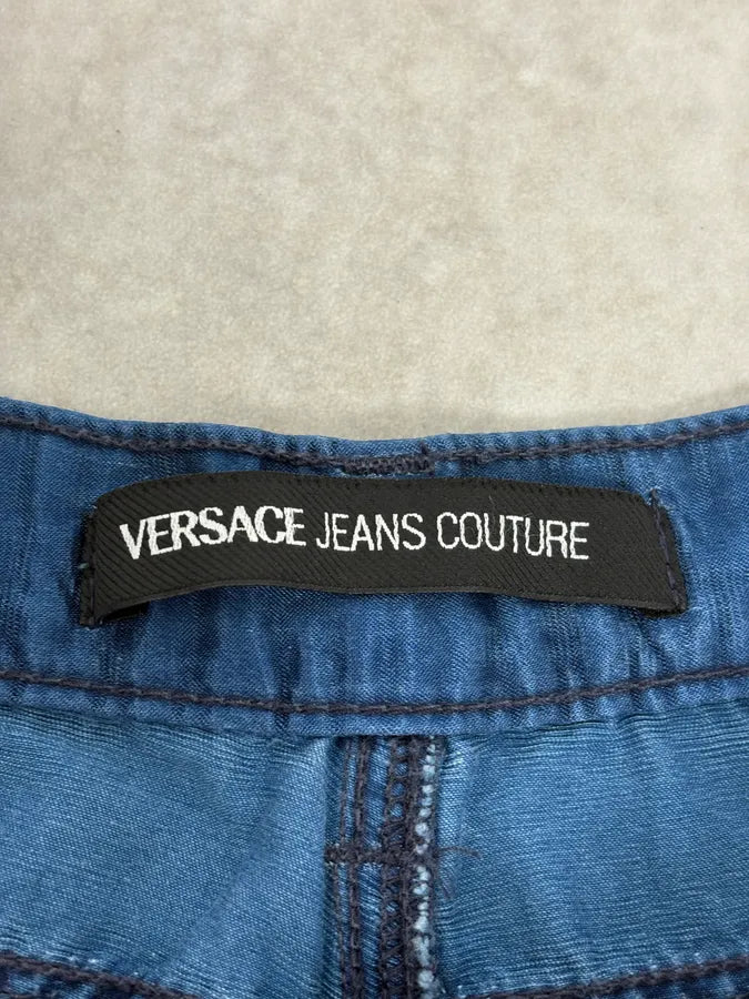 2000s Versace Royal Blue Faded Pants nReayIc 12