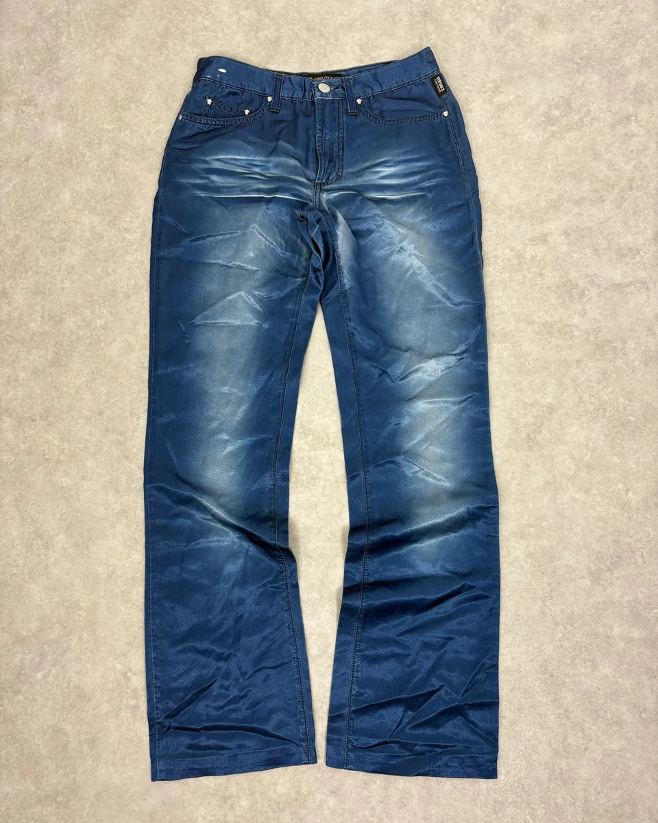 2000s Versace Royal Blue Faded Pants nReayIc 3