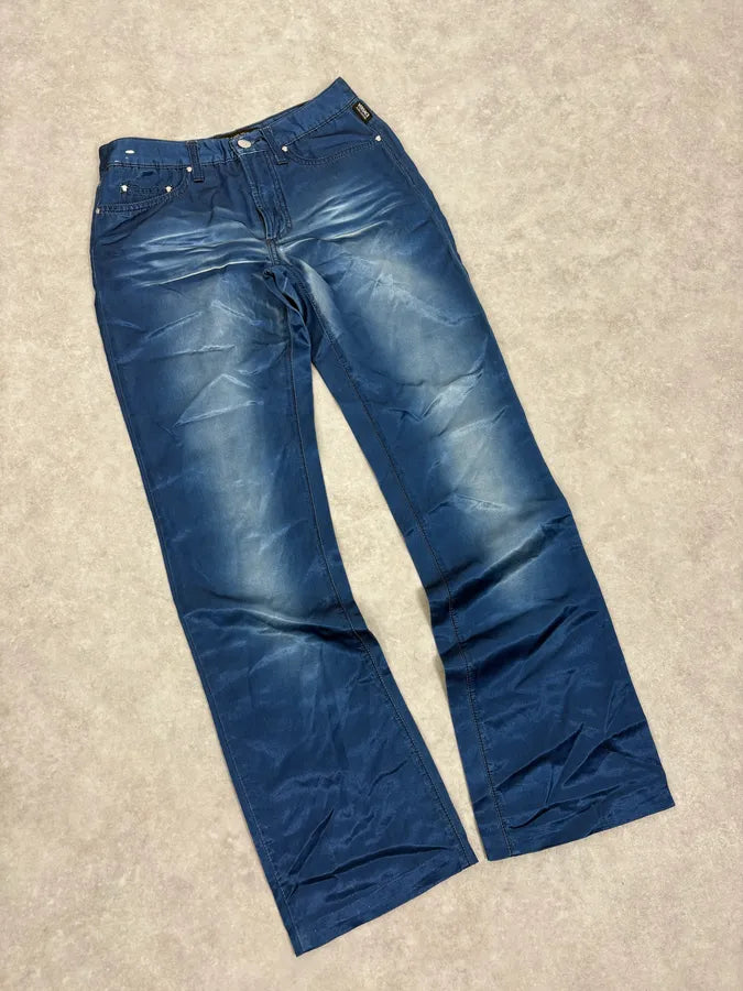 2000s Versace Royal Blue Faded Pants nReayIc 4