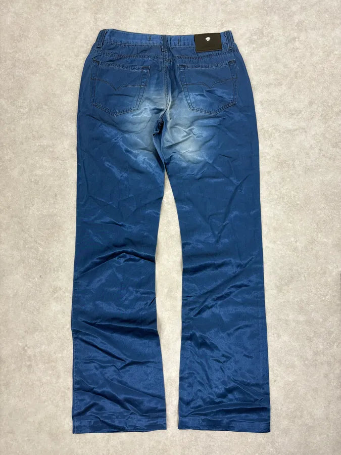 2000s Versace Royal Blue Faded Pants nReayIc 6