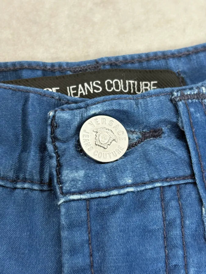 2000s Versace Royal Blue Faded Pants nReayIc 9