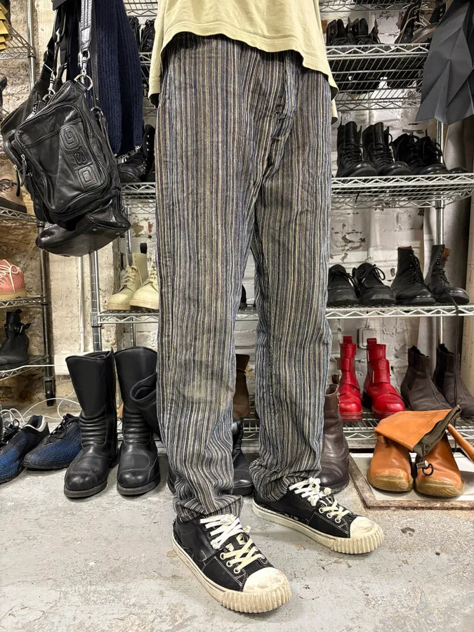 2000s Versace Stripes Grey Pants fFeTfFI 0