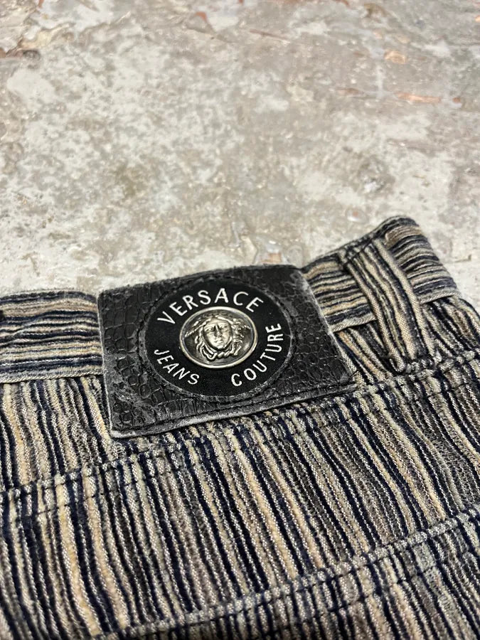 2000s Versace Stripes Grey Pants fFeTfFI 10