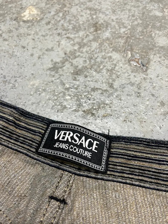 2000s Versace Stripes Grey Pants fFeTfFI 11
