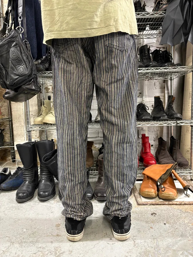 2000s Versace Stripes Grey Pants fFeTfFI 3