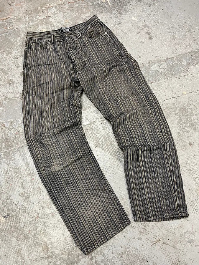 2000s Versace Stripes Grey Pants fFeTfFI 4