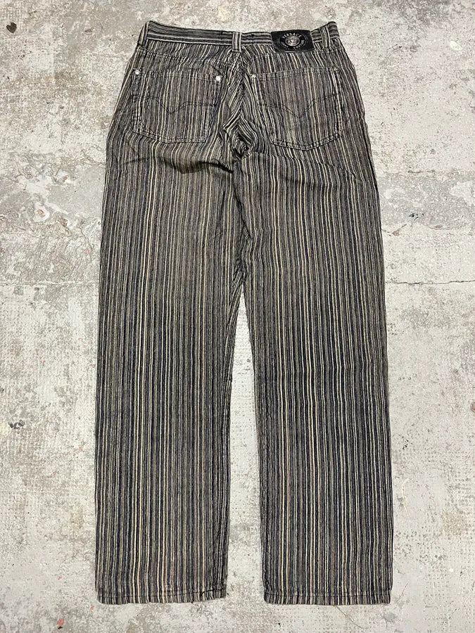 2000s Versace Stripes Grey Pants fFeTfFI 8