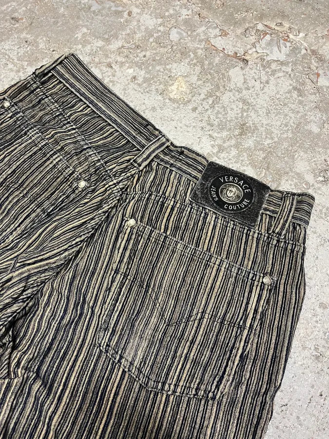 2000s Versace Stripes Grey Pants fFeTfFI 9
