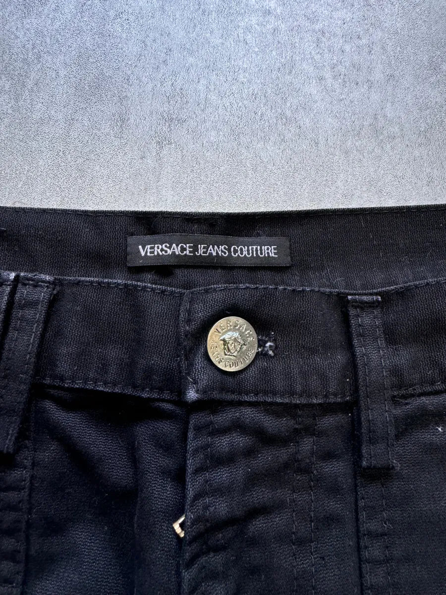 AW2003 Versace Utility Black Cargo Pants RBiDlJI 7