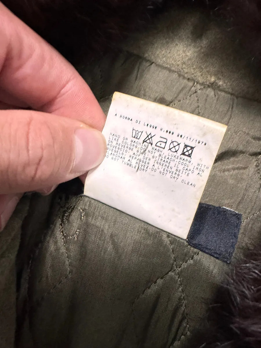 2000s Versace Utility Military Fur Collar Kaki Bomber Jacket FLiwIpu 8