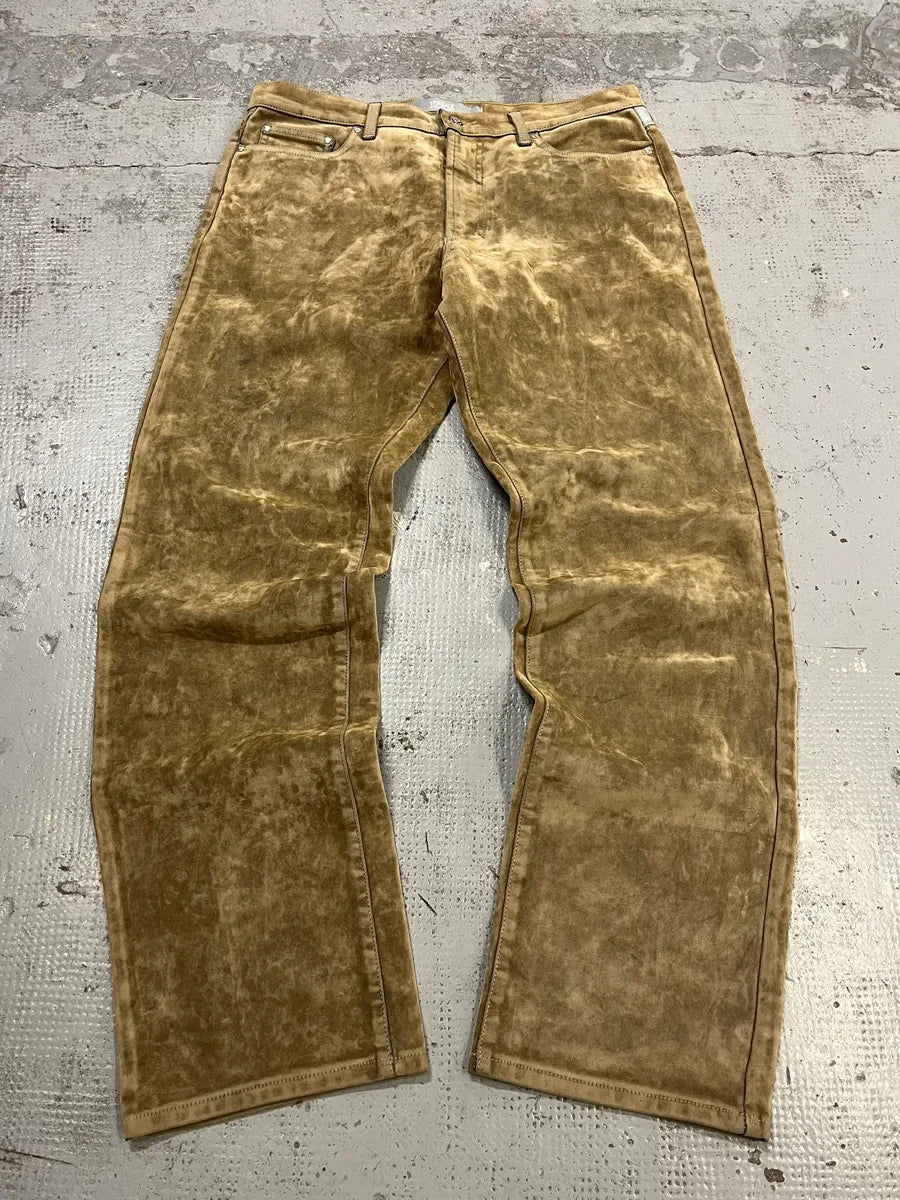 2000s Versace Velvet Beige Pants JaMIUCj 0