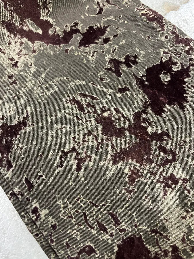 2000s Versace Velvet Dark Relief Blood Pants (S) 6