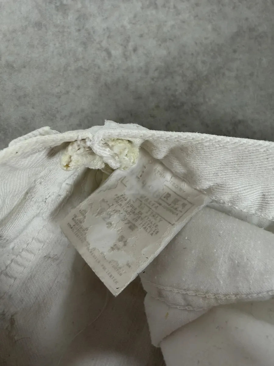 2000s Versace White Distressed Denim Jeans PBCAPvm 12