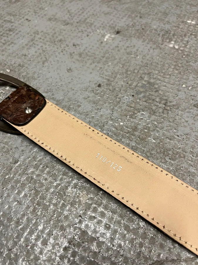 2000s Vintage Artisanal Python & Pony Hair Leather Belt (OS) 7