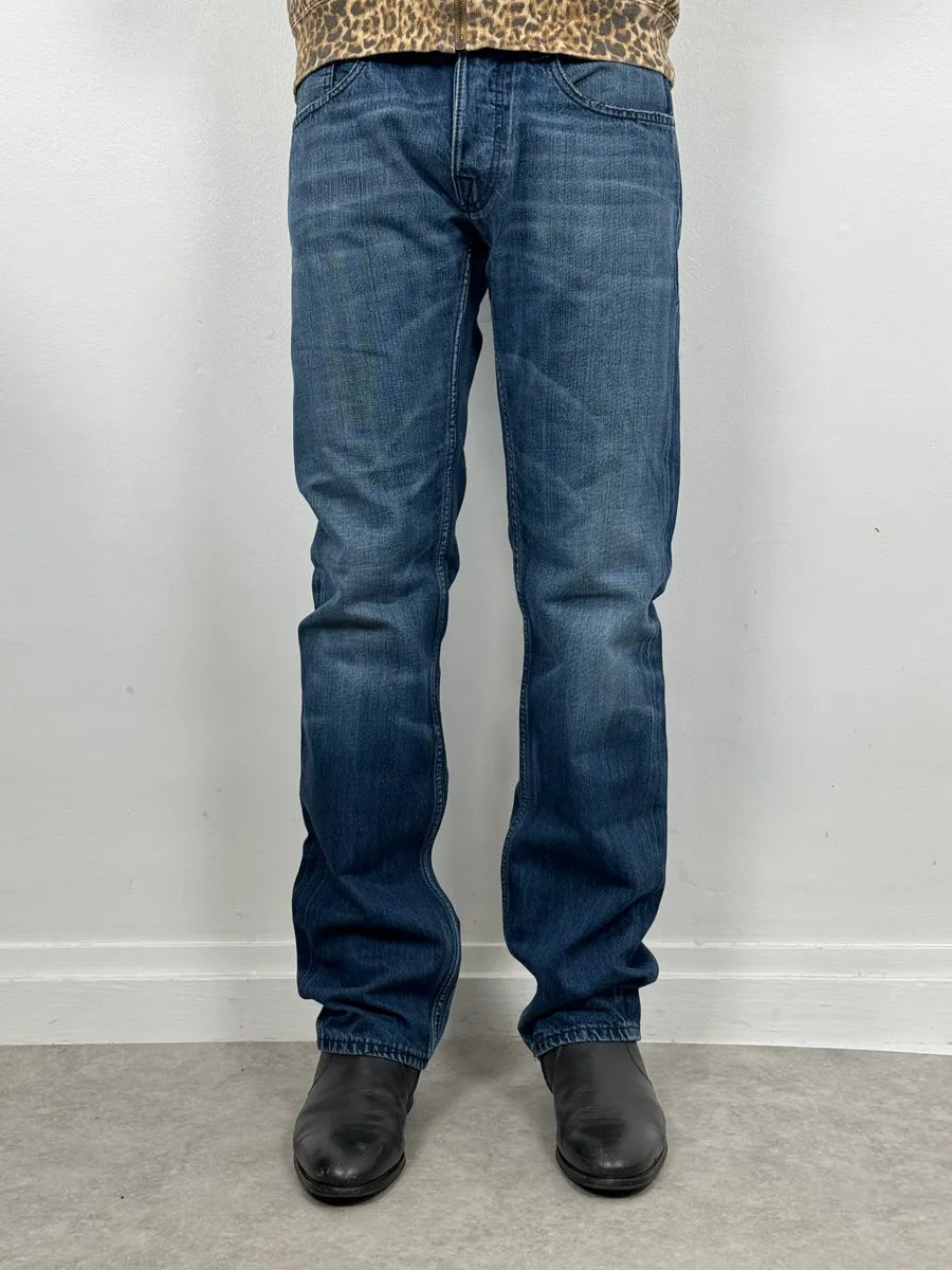 2000s Vintage Blue Denim Jeans XZHfXKU 0