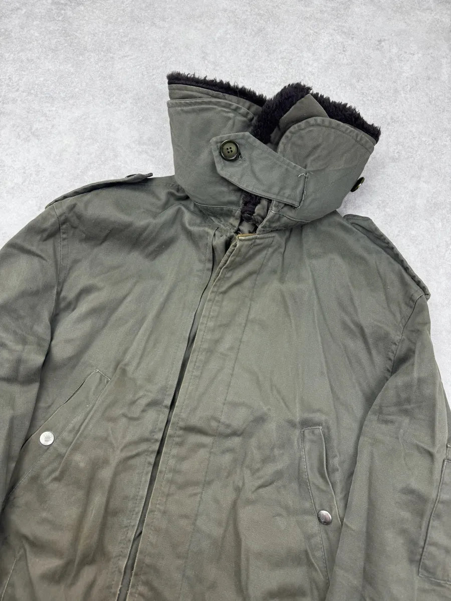 1950s French Khaki Aviator Shearling Jacket wTgmqFO 5