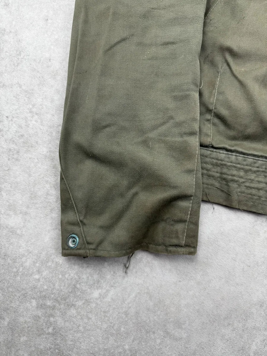 1950s French Khaki Aviator Shearling Jacket wTgmqFO 10