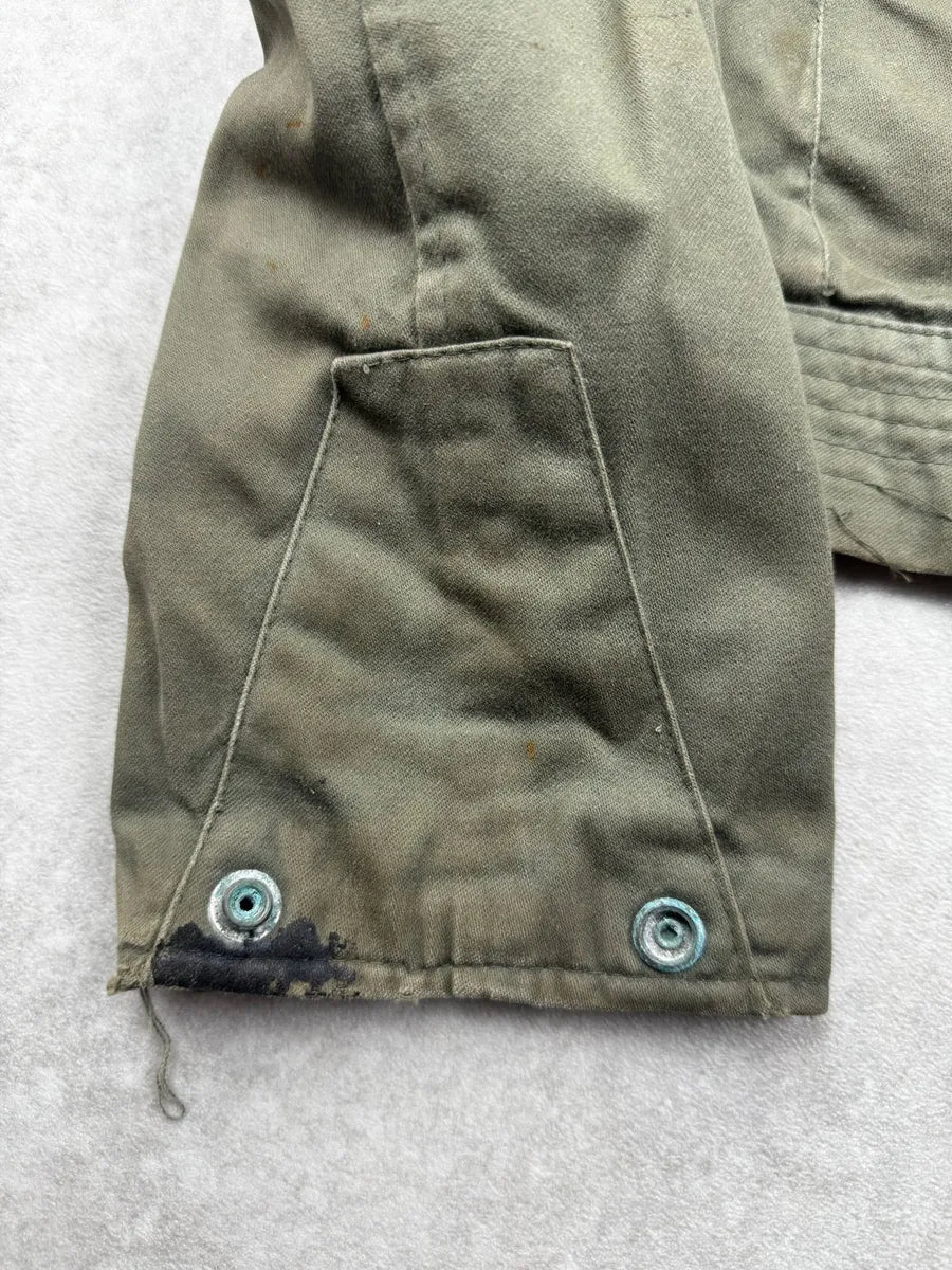 1950s French Khaki Aviator Shearling Jacket wTgmqFO 12