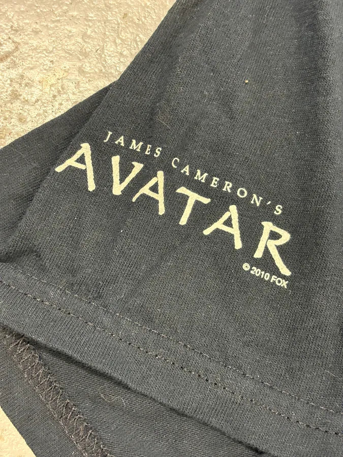 2010s Avatar Navi Blue Face Vintage Black T-Shirt OzVARon 7