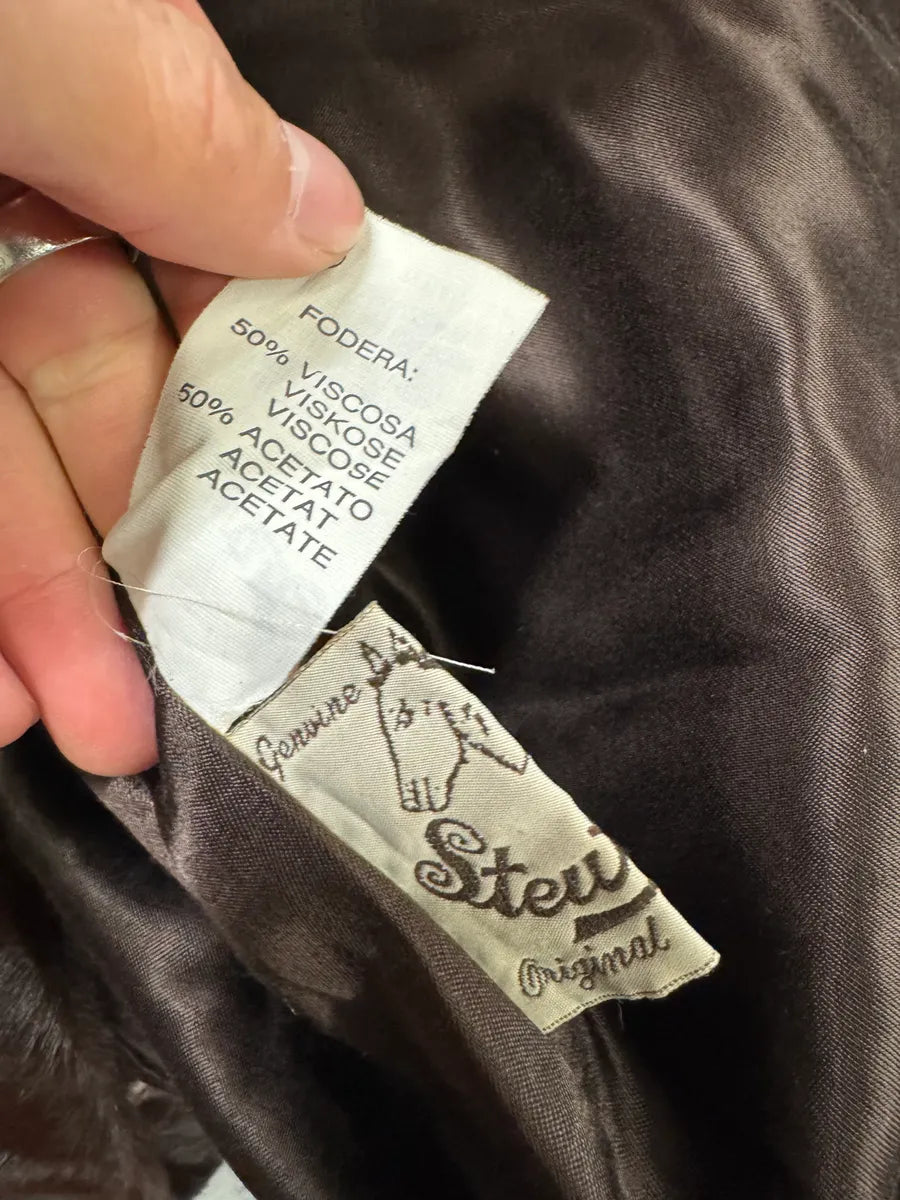 2000s Vintage Pony Hair Brown Long Jacket BtdFkIl 8