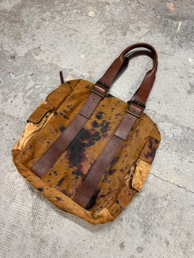 2000s Vintage Pony Hair Cow Leather Handle Bag (OS) 1