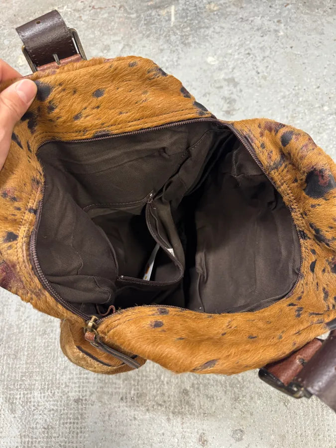 2000s Vintage Pony Hair Cow Leather Handle Bag (OS) 3