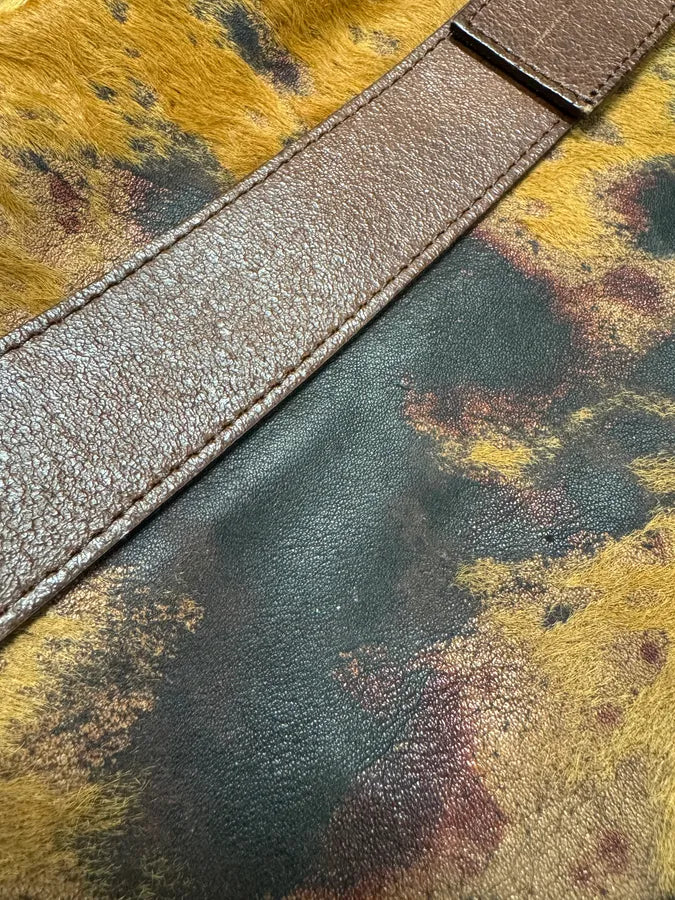 2000s Vintage Pony Hair Cow Leather Handle Bag (OS) 5