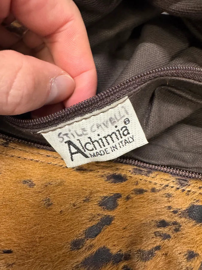 2000s Vintage Pony Hair Cow Leather Handle Bag (OS) 6