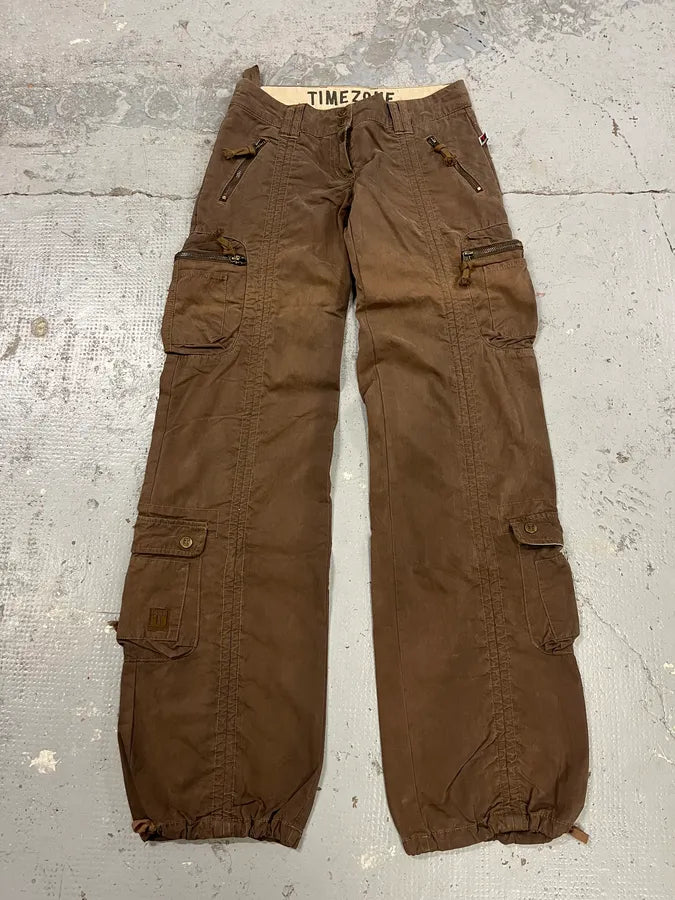 2000s Vintage Tactical Brown Cargo Pants lKBMatT 1