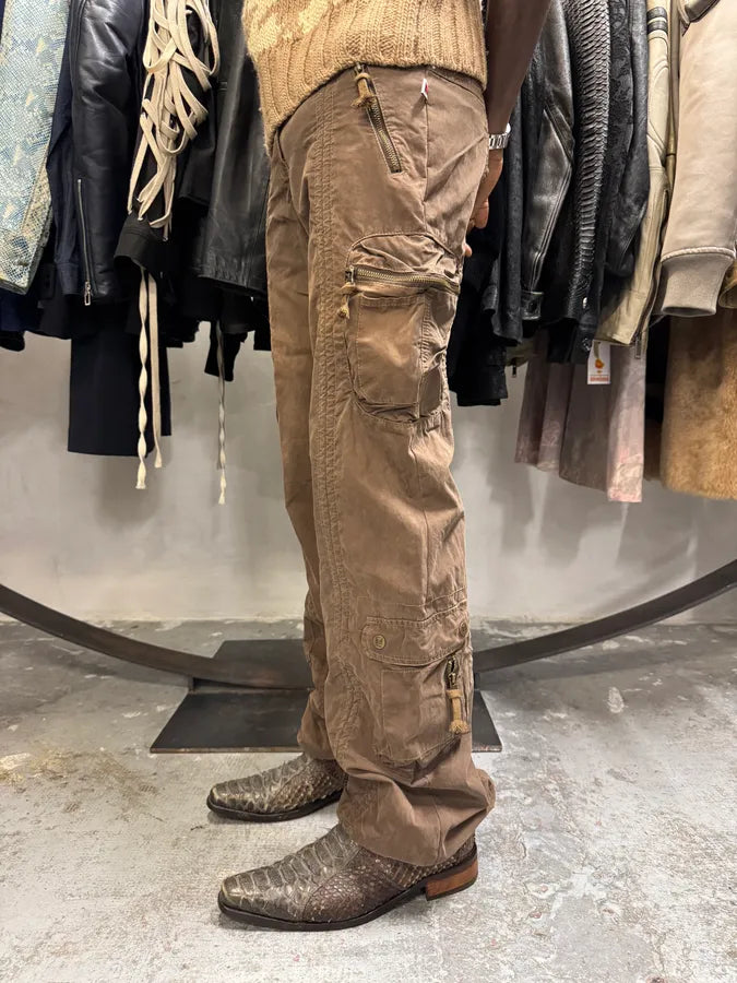 2000s Vintage Tactical Brown Cargo Pants lKBMatT 2