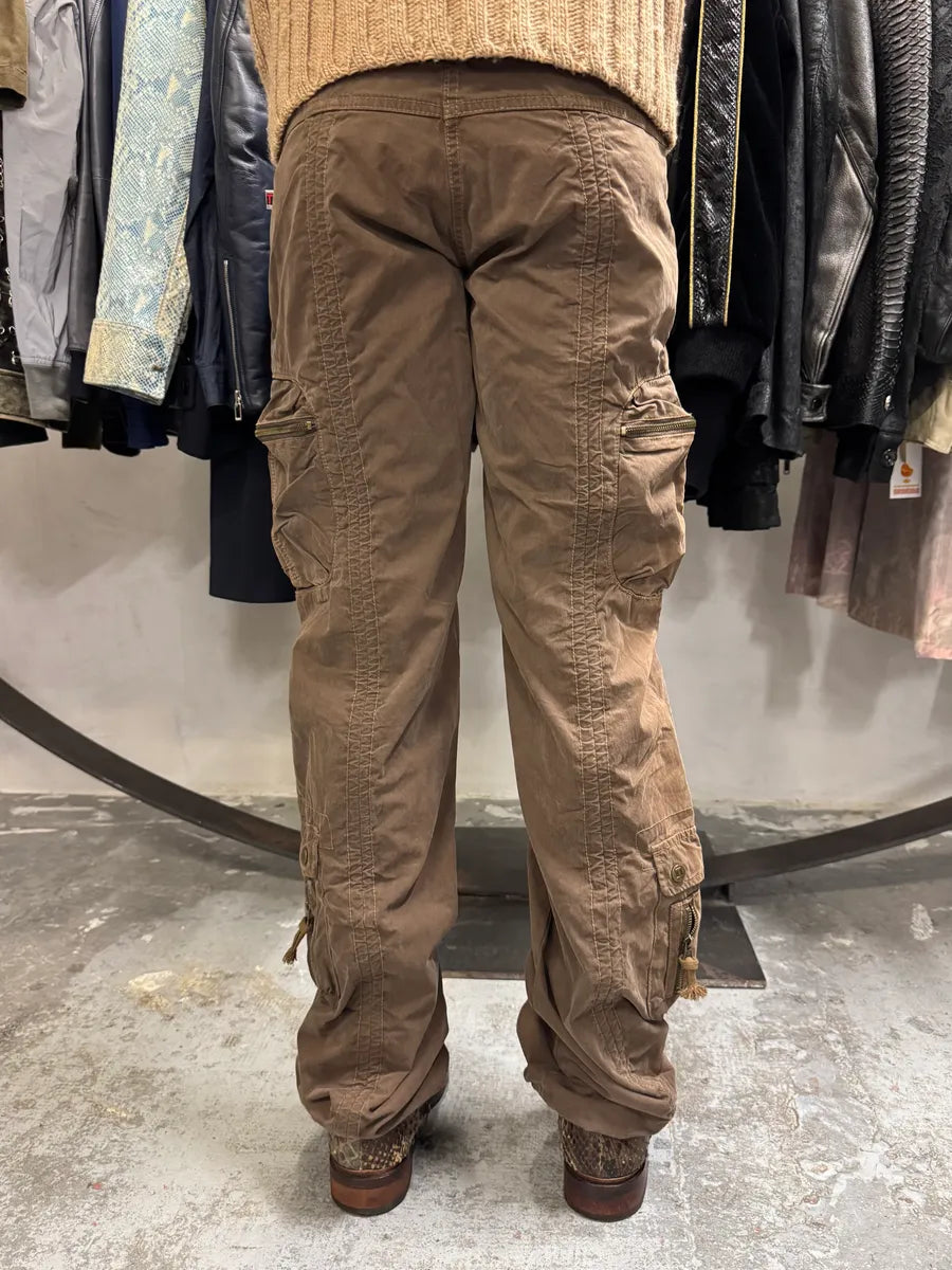2000s Vintage Tactical Brown Cargo Pants lKBMatT 3