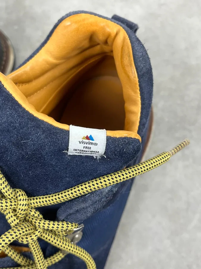 2010s Visvim Navy Suede Leather Hiking Boots CSyoqYu 8