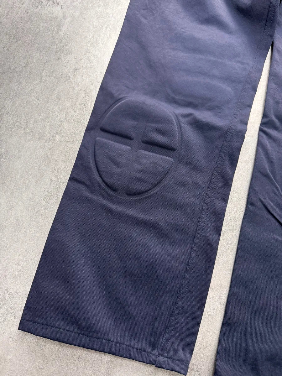 2000s Walter Van Beirendonck Aesthetic Terrorists Padded Nylon Navy Pants (M) 3