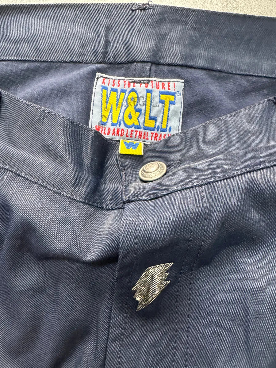 2000s Walter Van Beirendonck Aesthetic Terrorists Padded Nylon Navy Pants (M) 4