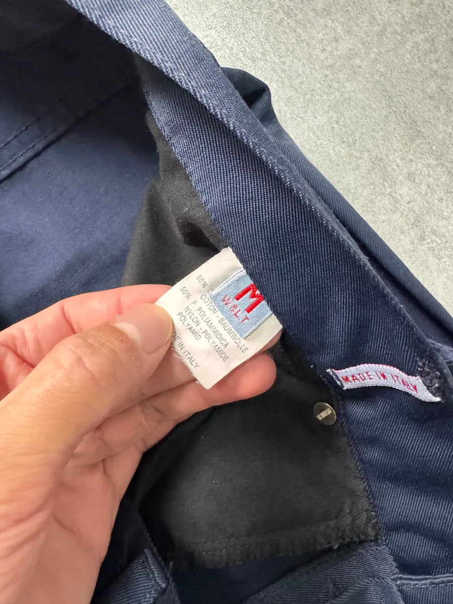 2000s Walter Van Beirendonck Aesthetic Terrorists Padded Nylon Navy Pants (M) 5