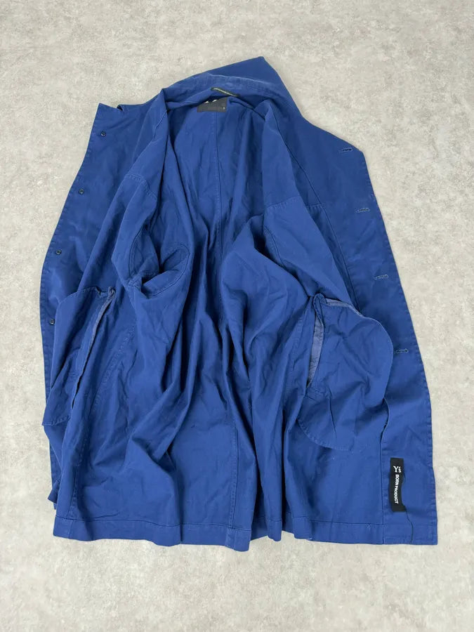 2000s Yohi Yamamoto Y’s Blue Japan Worker Long Jacket ayQqdUR 6