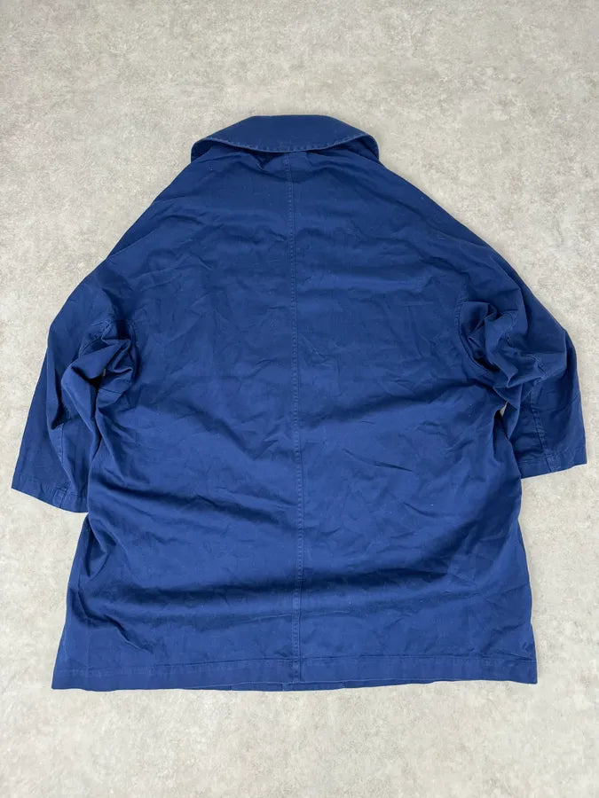 2000s Yohi Yamamoto Y’s Blue Japan Worker Long Jacket ayQqdUR 4