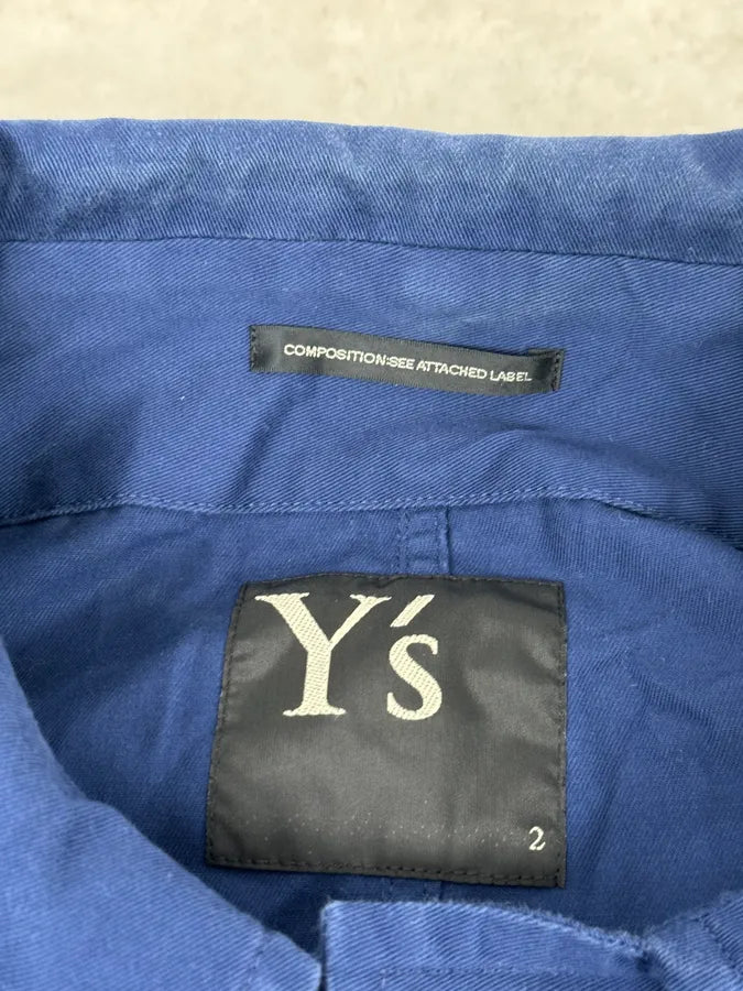 2000s Yohi Yamamoto Y’s Blue Japan Worker Long Jacket ayQqdUR 8